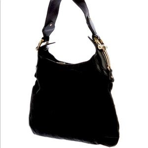 Gucci bag with Gucci logo canvas and leather strap